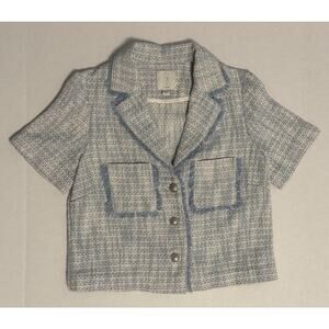 Joie Short Sleeve Tweed Jacket, XS
